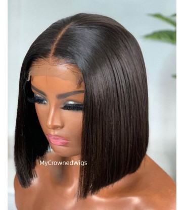 5*5 undetectable straight bob HD lace closure human hair wig【hcw008】