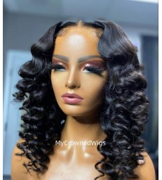 Brazilian Virgin Hair Tight Wavy 360 Lace Wig -[MCW113]