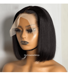 Stock Straight Bob Brazilian Virgin Human Hair 13*6 Lace Front Wig [LF002]