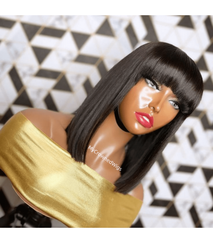 brazilian yaki hair machine made wig--[MCW801]