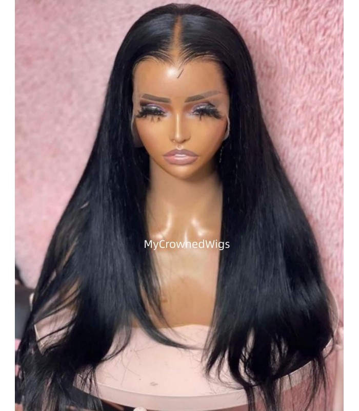 Brazilian virgin Silk Straight Glueless HD Lace wigs [HD001]