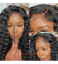 Pre Cut Lace Wear & Go Curly Wave 13x6 HD Lace Frontal Glueless Wig -[wg002]