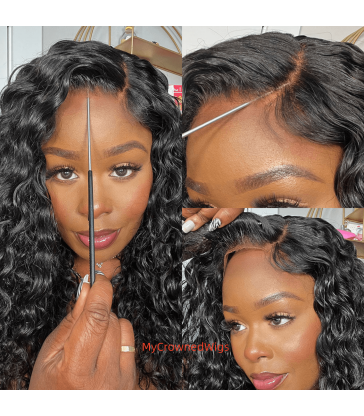 Pre Cut Lace Wear & Go Curly Wave 13x6 HD Lace Frontal Glueless Wig -[wg002]