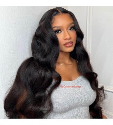 Brazilian virgin body wave bleached knots full lace wig-[mcw006]