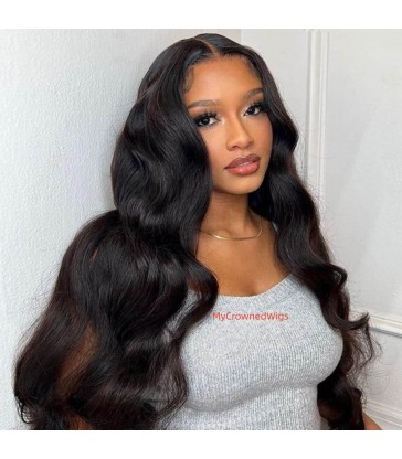 Brazilian virgin loose wave bleached knots lace wig-[mcw006]