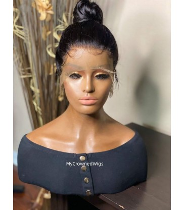 Brazilian virgin silk straight 360 silk top frontal wig -[MCW363]