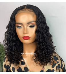 Undetectable HD Lace Deep Wave Bob 5x5 Lace Closure Wigs With Bleached Knots [HCW101]