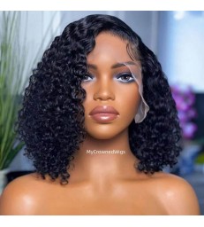 Pre Plucked 360 Lace Wig Curly Bob Virgin Hair-[MCW368]