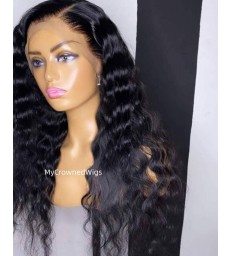 Pre Plucked 360 Lace Wigs Beach Wave Virgin Hair--[MCW351]