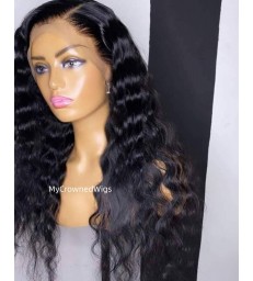 Stock Brazilian Virgin Hair Beach Wave 360 Lace Wig -【MCW351】