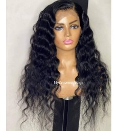 Pre Plucked 360 Lace Wigs Beach Wave Virgin Hair--[MCW351]