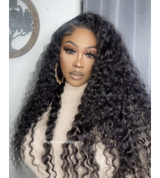 Pre plucked 360 Lace Wig Curly Wave Virgin Hair -[MCW340]