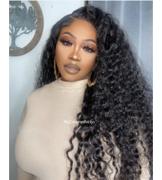 Pre plucked 360 Lace Wig Curly Wave Virgin Hair -[MCW340]