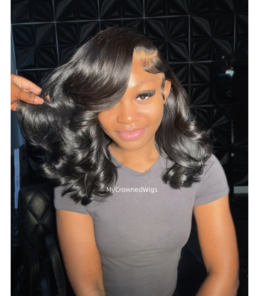 Brazilian virgin long wavy 360 wigs with pre plucked hairline--[MCWCC2]