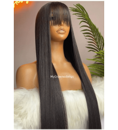 Wear and Go | Pre Cut Glueless HD Invisible Lace Wig 5x5/13x6 Bang Straight Wigs [wg007]