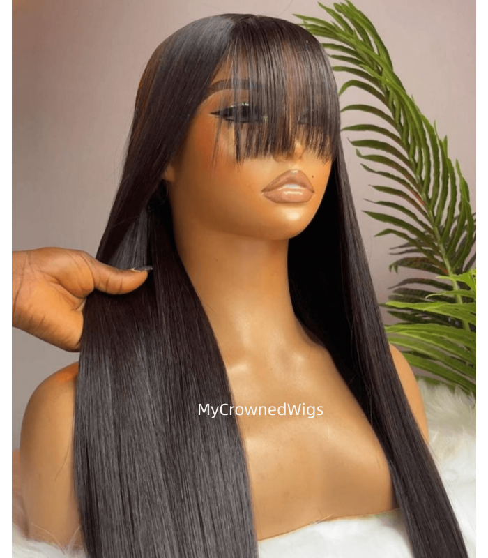 Wear & Go | Pre Cut Glueless HD Invisible Lace Wig 5x5/13x6 Bang Straight Wigs [wg007]