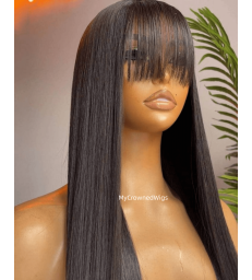 Wear and Go | Pre Cut Glueless HD Invisible Lace Wig 5x5/13x6 Bang Straight Wigs [wg007]