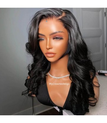 5*5 undetectable loose body wave HD lace closure human hair wig【hcw009】