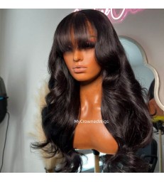 Wear and Go Pre Cut Glueless HD Invisible Lace Wig 5x5/13x6 Bang Wave Wigs [wg008]