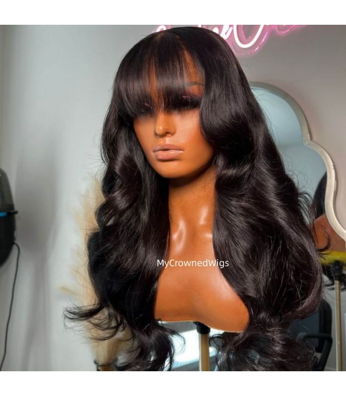 Wear & Go Pre Cut Glueless HD Invisible Lace Wig 5x5/13x6 Bang Straight Wigs [wg008]