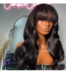 Wear & Go Pre Cut Glueless HD Invisible Lace Wig 5x5/13x6 Bang Wave Wigs [wg008]