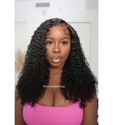 5*5 undetectable beyonce curl HD lace closure human hair wig【hcw007】