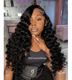 Brazilian Virgin Hair Tight Wave 360 Lace Wig--【MCW352】