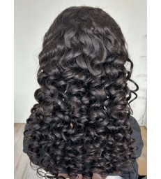 【on sale】5*5 undetectable Big curls HD lace closure human hair wig【m6896】