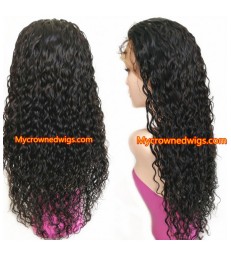 Pre-plucked Deep Curly Human Hair 360 Lace Wig--【MCW340】