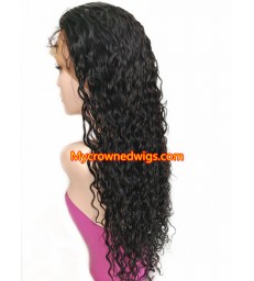 Stock Preplucked Deep Curly Human Hair 360 Lace Wig -【MCW340】