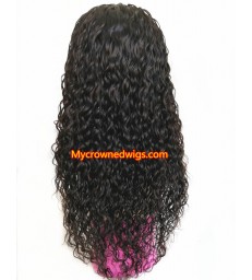 Stock Preplucked Deep Curly Wave Human Hair 360 Lace Wig -【MCW340】