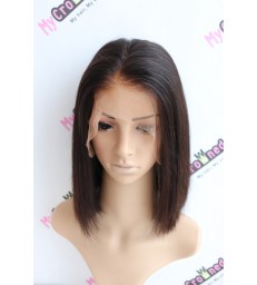 Pre-Made Fake Scalp Straight bob 13x6 Lace Front Wig -【FS002】