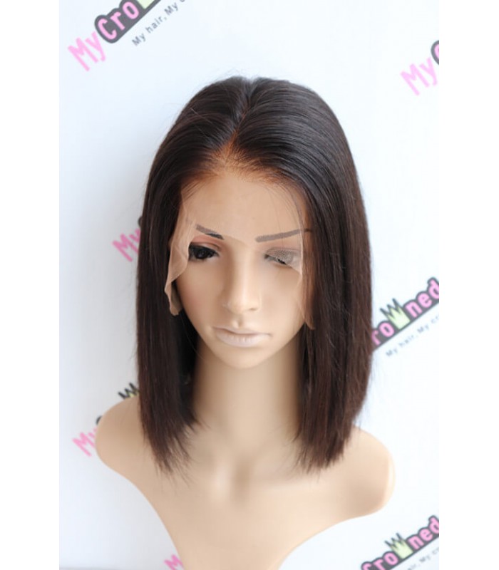 Straight bob Lace Front Wig Pre-Made Fake Scalp [fs002]