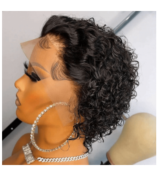 180% Density 6 inch Short Curly Hair 13*4 Lace Front Wig -【LFW06】