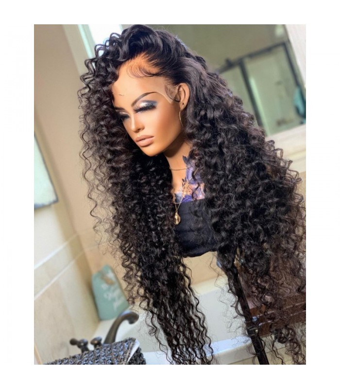 Virgin Hair Romantic Curly 13x6 HD Lace Front Wig