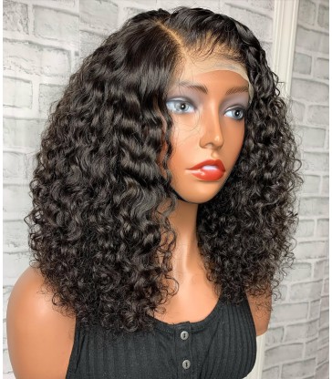 Virgin Hair Beach Curly 5x5 HD Lace Closure Wig--【HCW107】