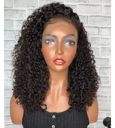 Pre-plucked Virgin Human Hair Curls 13x4 Lace Front Wig -【MCW609】
