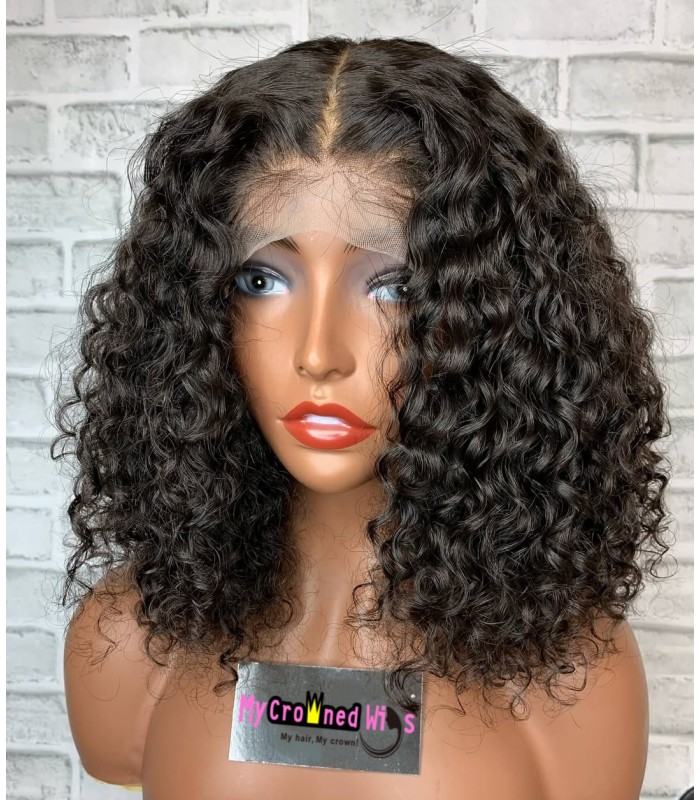 Virgin Hair Beach Curly 5x5 HD Lace Closure Wig--【HCW107】