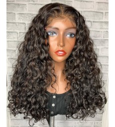 Virgin Human Hair Kinky Wave 13x6 Lace Front Wig -【MCW610】