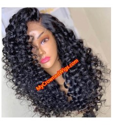 Spiral Curly 5x5 HD Lace Closure Human Hair Wig -【HCW360】