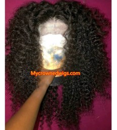 【Best Sellers】Brazilian Human Hair Beyonce Curly 360 Frontal Wig--【MCW358】