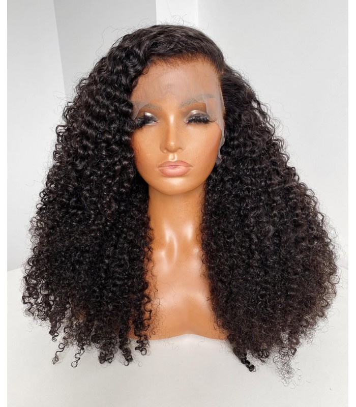 Tight deep curly 5*5 undetectable HD lace closure human hair wig【hcw002】