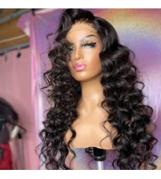 Skin Melt HD Lace Spiral Wave 5*5 Lace Closure Wig -【HCW110】