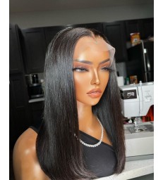 Skin Melt Middle Parting Bob Straight 13x6 HD Lace Front Wig -【HD110】