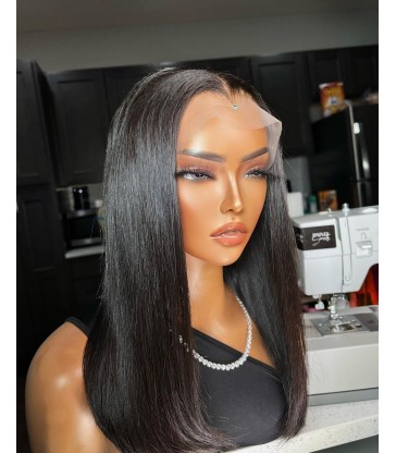 Skin Melt Middle Parting Bob 13*6 HD Lace Front Wigs [HD110]