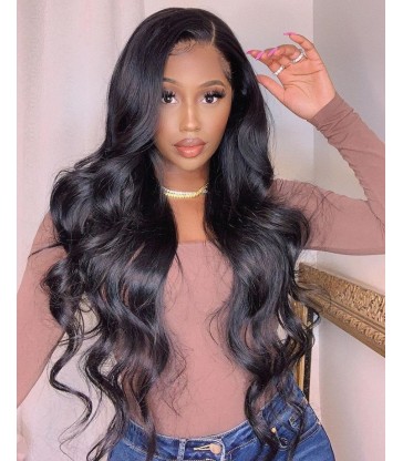 Brazilian virgin loose wave bleached knots lace wig-[mcw006]