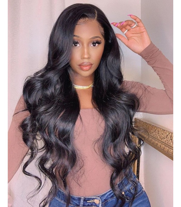 Brazilian virgin loose wave bleached knots lace wig-[mcw006]