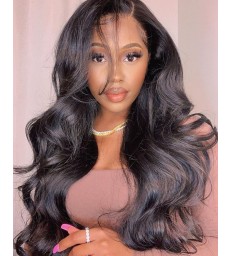 Brazilian Virgin Human Hair Body Wave Full Lace Wig -【MCW006】