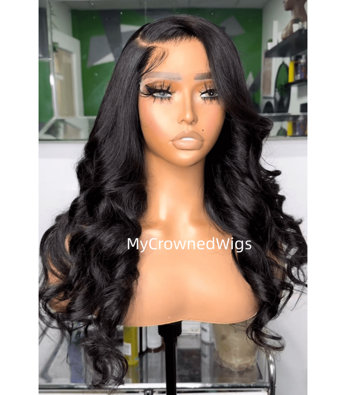 5*5 undetectable loose wave HD lace closure human hair wig【hcw009】