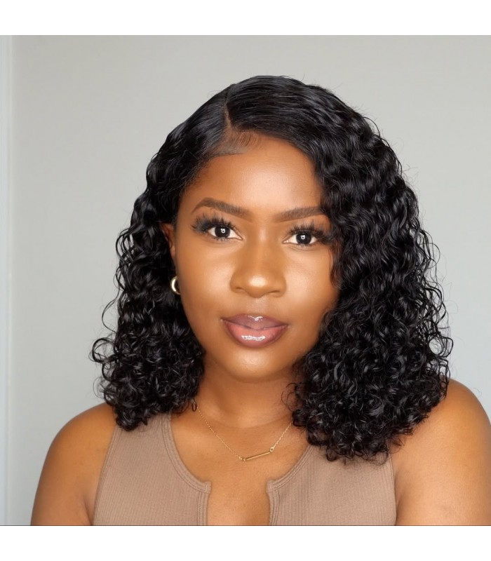 Virgin Hair Side Parting Curly 5x5 HD Lace Closure Wig--【HCW103】